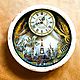 City of Moscow unusual clock on the wall in a gift box made of wood. Watch. Original wall clocks. My Livemaster. Фото №6