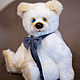 Белый мишка тедди с голубыми глазами. Мишки Тедди. Teddy by Olga Prokudina. Интернет-магазин Ярмарка Мастеров.  Фото №2