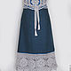 Order Linen dress with lace ' Coniferous forest'. Julia Linen tale. Livemaster. . Dresses Фото №3