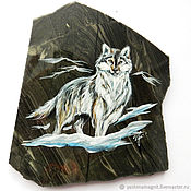 Сувениры и подарки handmade. Livemaster - original item Magnet the wolf of stone Souvenirs Altai. Handmade.