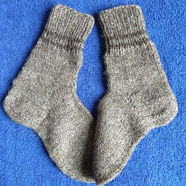 Аксессуары ручной работы. Ярмарка Мастеров - ручная работа Носки 27,5см овечья шерсть.Серые. Handmade.
