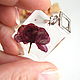 Earrings with Real Geranium Flowers Wine Red Rhodium Transparent. Earrings. WonderLand. Online shopping on My Livemaster.  Фото №2