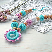 Одежда handmade. Livemaster - original item Gift young mother. Slingobusy with necklace mint lilac. Handmade.