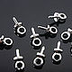 Шапочка для бусин с пином Rhodium Plated Южная Корея, Фурнитура для украшений, Москва,  Фото №1