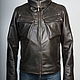 Brown Leather jacket mens, Mens outerwear, Pushkino,  Фото №1