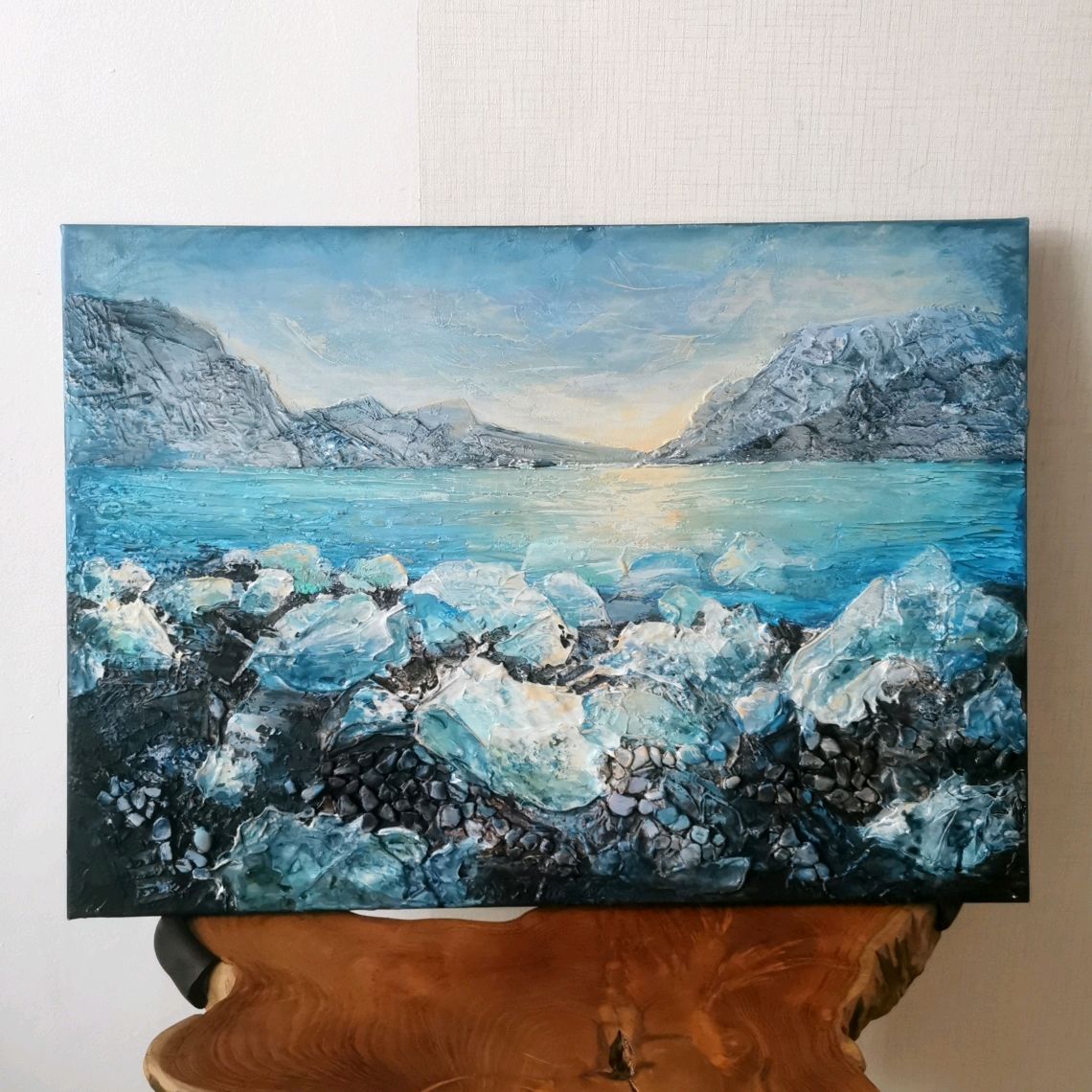 серая абстракция. Море текстурной пастой. Картина море. Больш, Картины, Санкт-Петербург,  Фото №1
