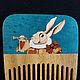 Заказать Гребешок для волос деревянный Кролик, расческа из дерева ручной работы. WoodSimka. Ярмарка Мастеров. . Гребни Фото №3