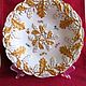 MEISSEN MEISSEN Large Dish Hand Painted Gilding, Vintage plates, Prague,  Фото №1