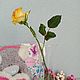 Желтая роза из полимерной глины. Цветы. Юлия Машинская. Ярмарка Мастеров.  Фото №6