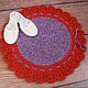 The round knitted rug crochet multi-colored 'tricolor'. Carpets. knitted handmade rugs (kovrik-makrame). Online shopping on My Livemaster.  Фото №2