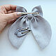 Order Bow and Hairpins Linen Tin - Rose Embroidery. annetka-ann (annetka-ann). Livemaster. . Hairpins Фото №3