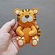 Тигр из фетра. Символ 2022 года. Новогодняя игрушка. Елочные игрушки. Mariika_felt_world. Ярмарка Мастеров.  Фото №6