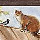 'Meeting under the apple tree' watercolor painting, cats. Pictures. Nadezda Perova. My Livemaster. Фото №6