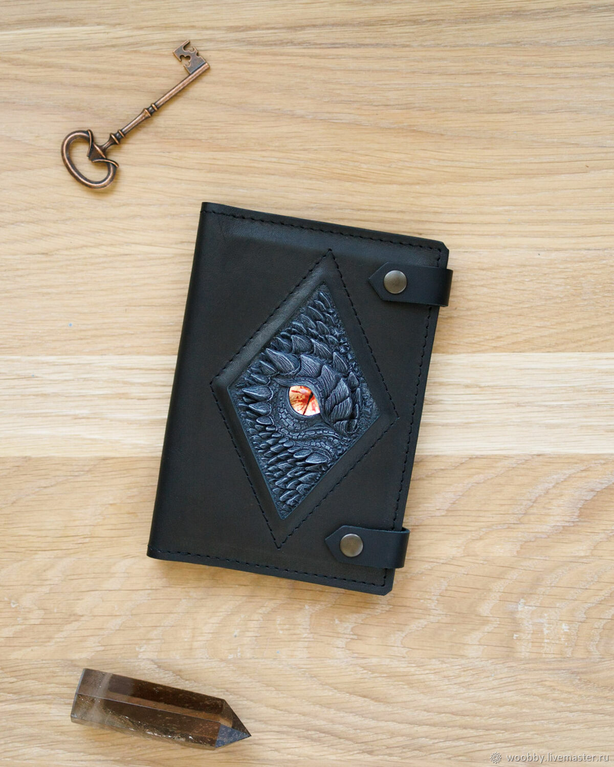 Wallet made of leather 'Dragon Raven', Wallets, Moscow,  Фото №1