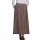Pleated skirt goose leg brown. Skirts. Skirt Priority (yubkizakaz). My Livemaster. Фото №6