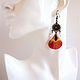 Earrings with Real red Petals of a Tulip Resin Botanica. Earrings. WonderLand. My Livemaster. Фото №5