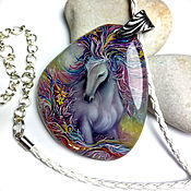 Украшения handmade. Livemaster - original item From the fairy tale flying-pendant with lacquer miniature painting.. Handmade.