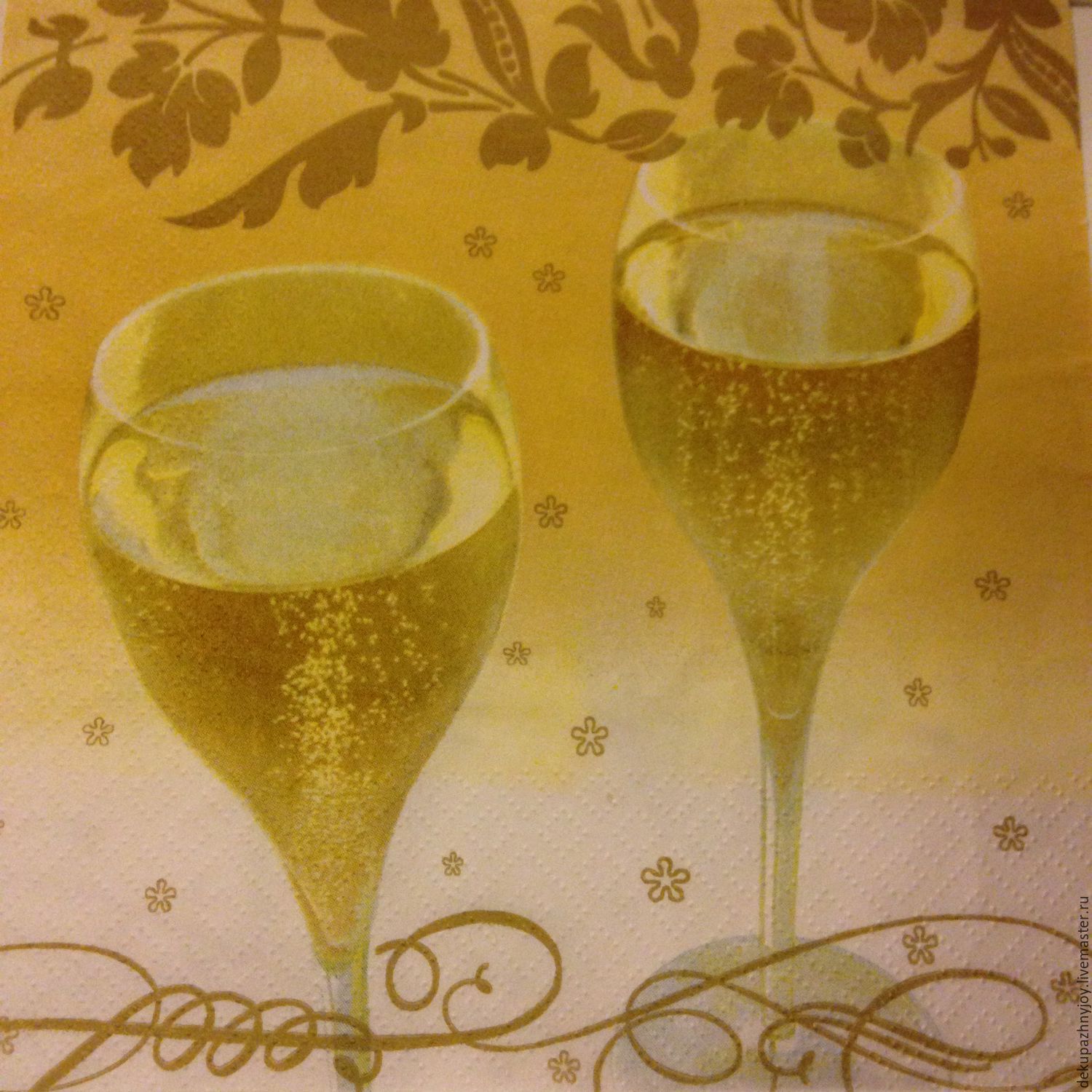 Салфетка для декупажа - Новый год - Брызги шампанского
Декупажная радость