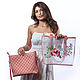 Women's Beach Bag with Cosmetic bag. Pink summer bag. Beach bag. okuznecova. Online shopping on My Livemaster.  Фото №2