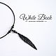 Black choker with wing suspension, Chokers, Krasnogorsk,  Фото №1