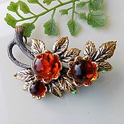 Украшения handmade. Livemaster - original item Amber Brooch Cherry Berries Gift for Women. Handmade.