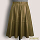 Order Lesya sun skirt made of genuine leather/suede (any color). Elena Lether Design. Livemaster. . Skirts Фото №3