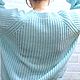 Заказать Джемпер женский вязаный из голубой шерсти  с ангорой. Sweater Star Вязание на заказ.. Ярмарка Мастеров. . Джемперы Фото №3