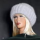 Шапки  "А-ля Такори" серый перламутр (шапка вяз. Шапки. Ирина(shvilinka.knit). Ярмарка Мастеров.  Фото №7