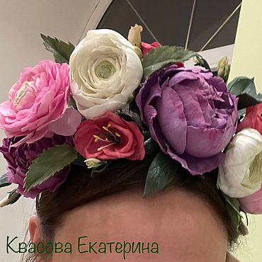 Венки на голову из искусственных цветов