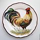 Order Painted porcelain Plate Rooster collection 4-piece. ArtFlera (artflera). Livemaster. . Plates Фото №3