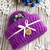 Аксессуары handmade. Livemaster - original item Knitted women`s hat made of mohair 