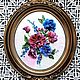Miniature. Favorite Flowers Ribbon embroidery. Panels. Bayush / Irina. Online shopping on My Livemaster.  Фото №2