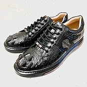 Обувь ручной работы handmade. Livemaster - original item Men`s sneakers made of the embossed part of genuine crocodile leather.. Handmade.