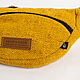Nevari 2.0 hemp belt bag, yellow. Waist Bag. Hemp bags and yarn | Alyona Larina (hempforlife). Online shopping on My Livemaster.  Фото №2