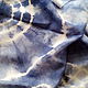 Джинсовый,хб шарф,ручная роспись170х80 см
