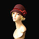 Order Bordeaux ' Red wine'. Novozhilova Hats. Livemaster. . Hats1 Фото №3