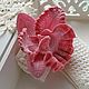 Заказать  Розовая орхидея. Knitted flowers. Ярмарка Мастеров. . Брошь-булавка Фото №3
