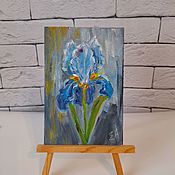 Картины и панно handmade. Livemaster - original item Oil painting Iris framed. Handmade.