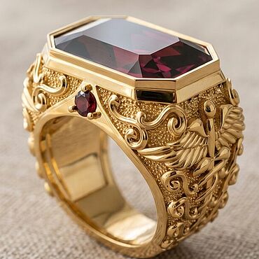 Украшения ручной работы. Ярмарка Мастеров - ручная работа Перстень «Жезл Кадуцея» из серебра. Handmade.
