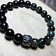Bracelet with black agate and kambaba (tm) 'Black and green', Bead bracelet, Moscow,  Фото №1