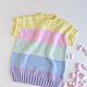 Заказать Жилет для девочки в стиле колорблок, р. 110-116. VA kids knitwear. Ярмарка Мастеров. . Жилет Фото №3