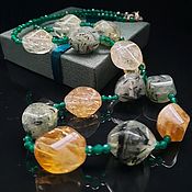 Beads evening of natural ametrine stones