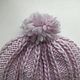 Knitted hat with pompom 52-54 cm. Caps. Anzelika (KnitingA) (KnitingA). Online shopping on My Livemaster.  Фото №2
