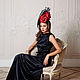 Order Эксклюзивная черная шляпа с цветами  для скачек "Опера". ANNA ANDRIENKO. Livemaster. . Hats1 Фото №3