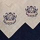Салфетки с монограммой "Royal monogram". Салфетки. Nitka-vl, дизайнерская вышивка. Ярмарка Мастеров.  Фото №4