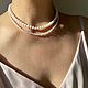 Чокер из натурального жемчуга. Бусы из жемчуга. Чокер. 4NADYA Jewelry. Интернет-магазин Ярмарка Мастеров.  Фото №2