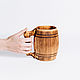 Order Non-glued beer mug with a handle made of Siberian cedar 500 ml. C54. ART OF SIBERIA. Livemaster. . Water Glasses Фото №3