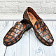 Men's loafer shoes, made of genuine crocodile leather. Loafers. SHOES&BAGS. My Livemaster. Фото №4