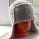  бежевая  из толстой шерсти 56-58. Шапка-ушанка. AccessoriesWool мягко и комфортно. Ярмарка Мастеров.  Фото №5