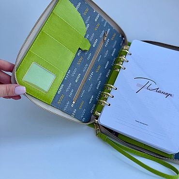 Канцелярские товары ручной работы. Ярмарка Мастеров - ручная работа Планер-органайзер на молнии. Handmade.
